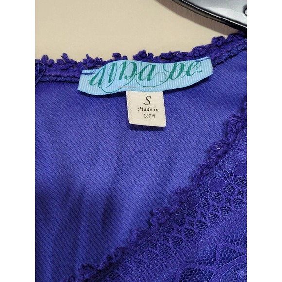 DINA BE LACE DRESS LONG BELL SLEEVE V-NECK BLUE ZIP BACK LINED SMALL Women's - Picture 7 of 10